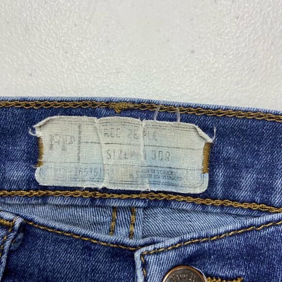 Free People Skinny Ankle Jeans Women's 30R High Rise Distressed Knee‎ Casual - Picture 5 of 11